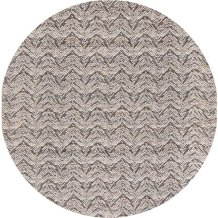 Safavieh 6 x 6 ft. Kilim Contemporary Flat Weave Round Rug; Beige & Black KLM729B-6R